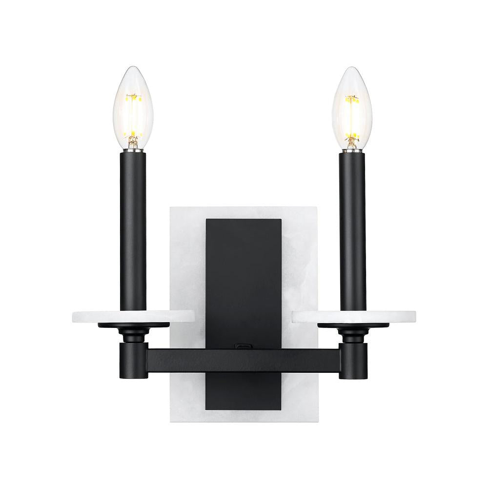 2 Light Wall Sconce-Alabaster