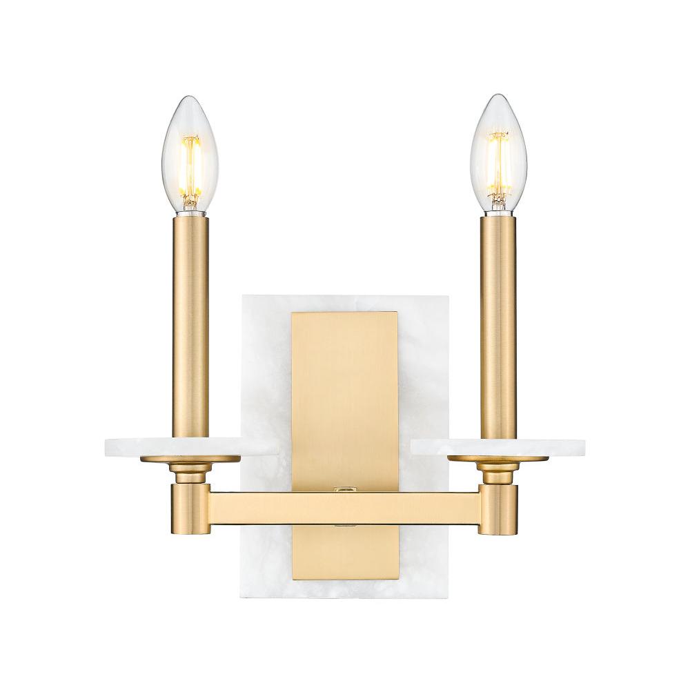 2 Light Wall Sconce-Alabaster