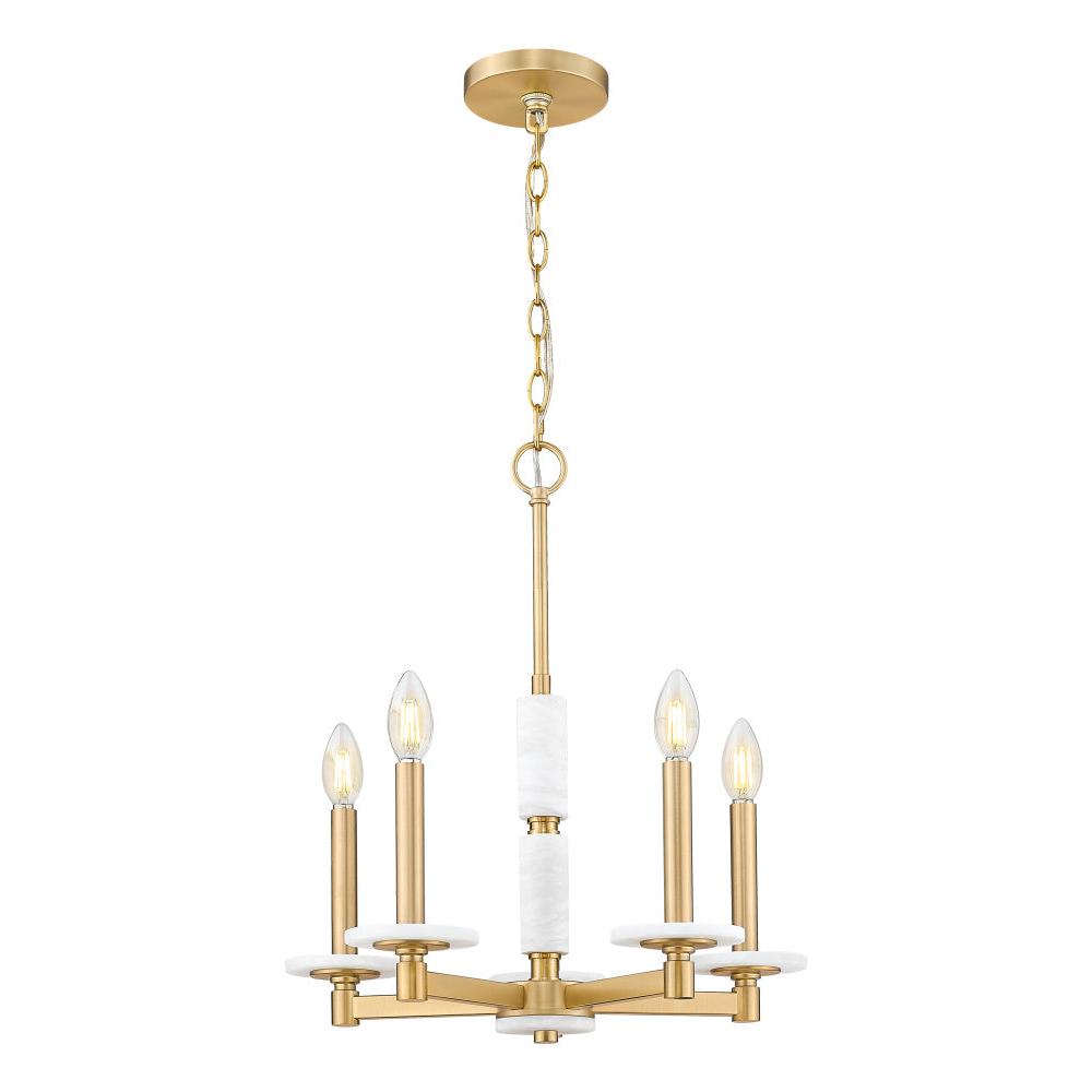 5 Light Chandelier-Alabaster