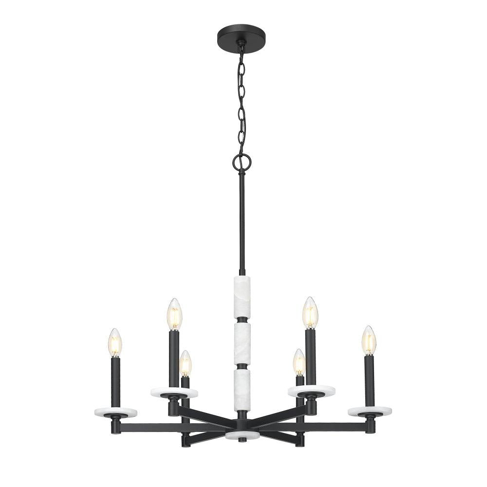 6 Light Chandelier-Alabaster