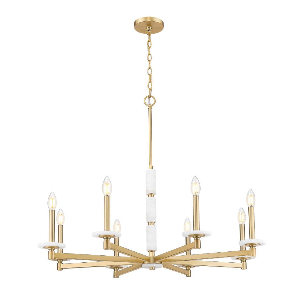 8 Light Chandelier-Alabaster