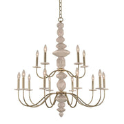 Carrara (10+5) Light 2 Tier Chandelier