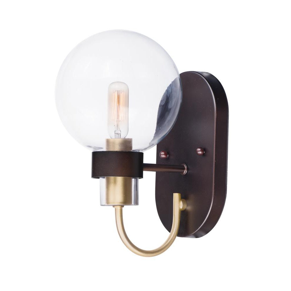 Maxim Lighting BAUHAUS 30511CLBZSBR Sconce Transitional - Brass