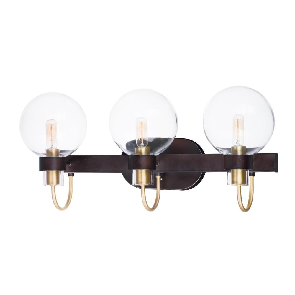 Bauhaus 23 Inch Bathroom Vanity - Bronze / Satin Brass