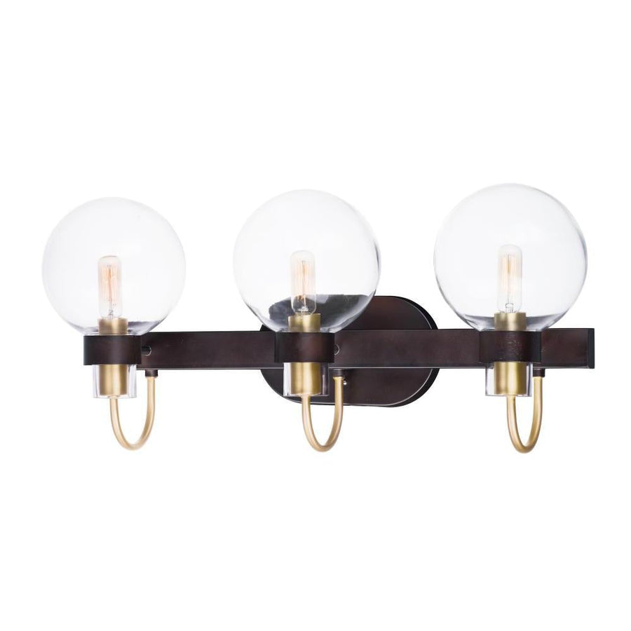 Maxim Lighting 30513CLBZSBR Bauhaus 23 Inch Bathroom Vanity - Bronze / Satin Brass
