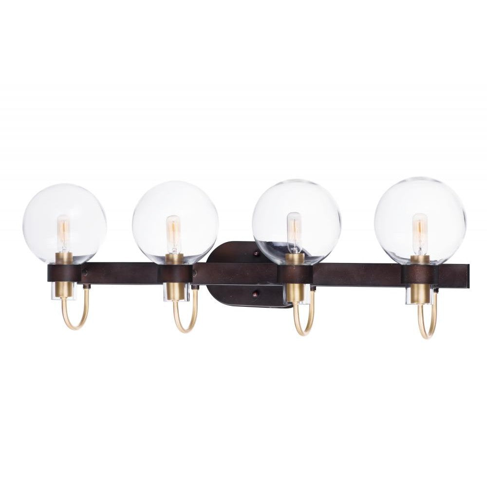 Maxim Lighting BAUHAUS 30514CLBZSBR Bathroom Fixture Transitional - Brass