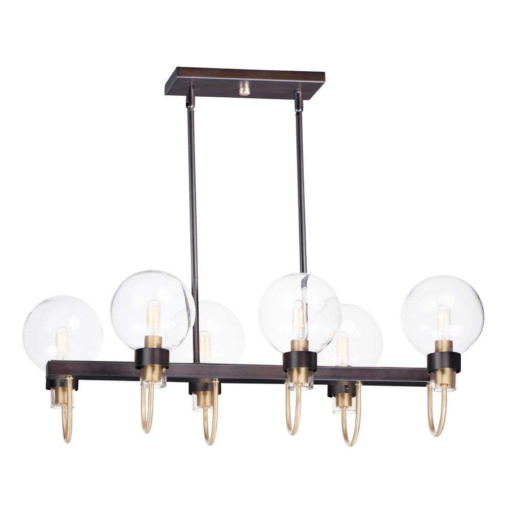 Maxim Lighting BAUHAUS 30519CLBZSBR Pendant Transitional - Brass