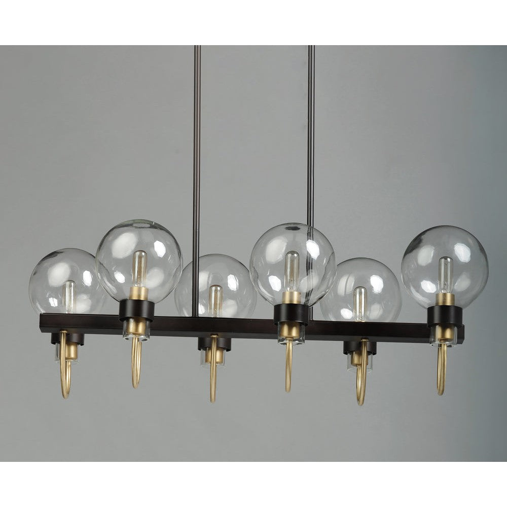 Maxim Lighting BAUHAUS 30519CLBZSBR Pendant Transitional - Brass