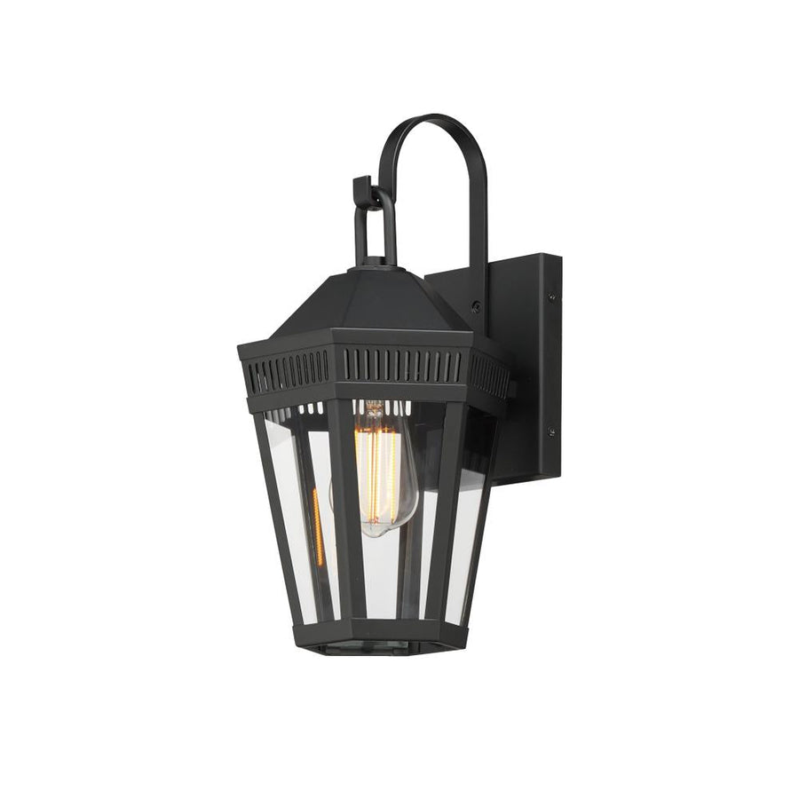 Oxford 7.5 Inch Outdoor Wall Lantern – Black