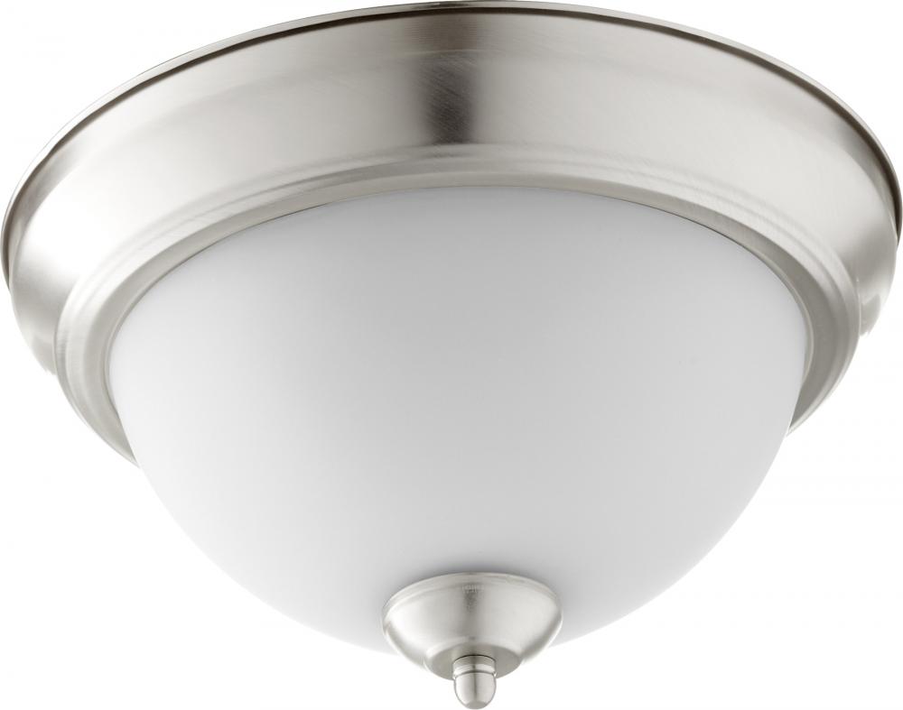 Quorum Lighting 3063-11-65 Flush Mount Traditional - Satin Nickel W Satin Opal