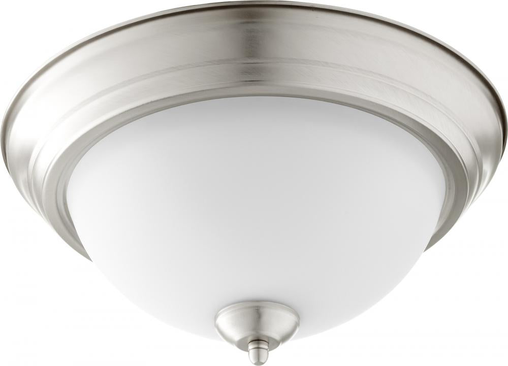 Quorum Lighting 3063-13-65 Flush Mount Traditional - Satin Nickel W Satin Opal