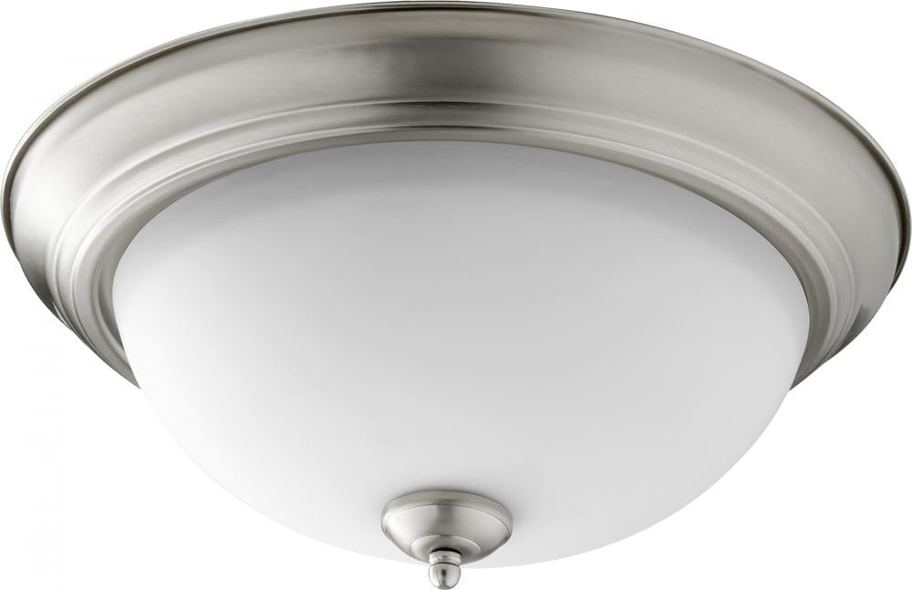 Quorum Lighting 3063-15-65 Flush Mount Traditional - Satin Nickel W Satin Opal