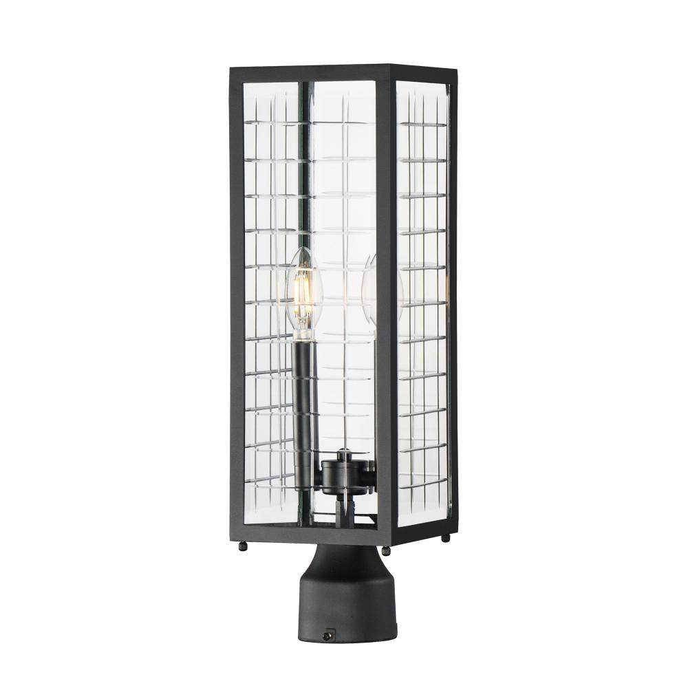 Maxim Lighting 30699CLBK Magnus 6 Inch Outdoor Post Lantern – Black