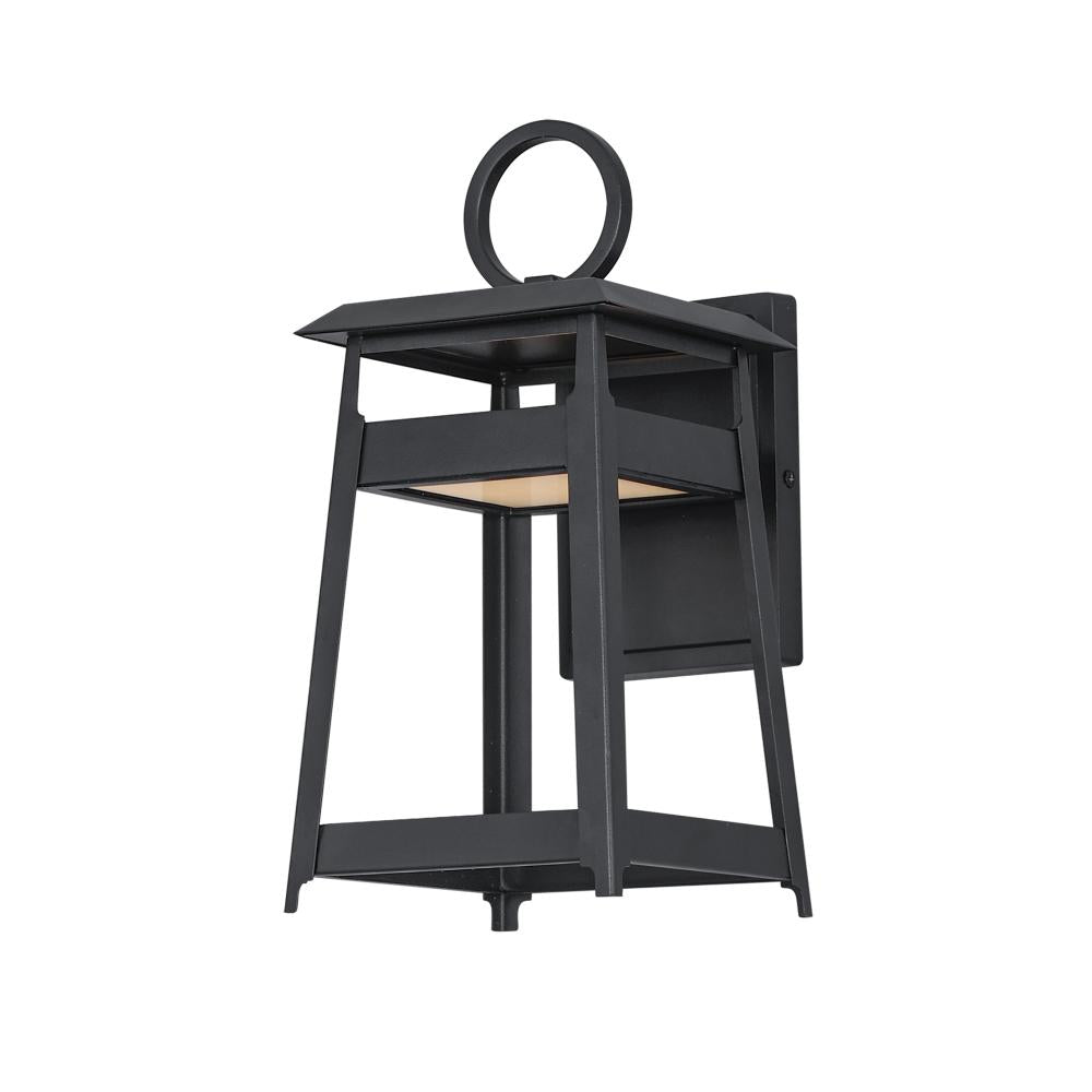 Pagoda 6.5 Inch Outdoor Wall Lantern – Black