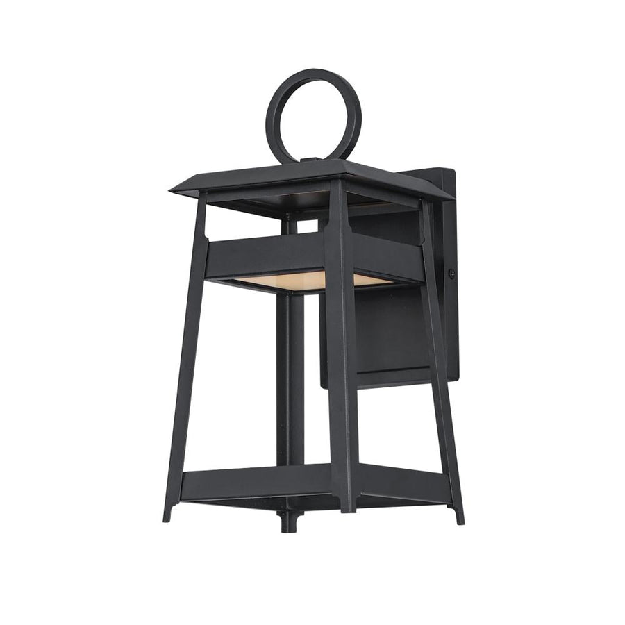 Pagoda 6.5 Inch Outdoor Wall Lantern – Black
