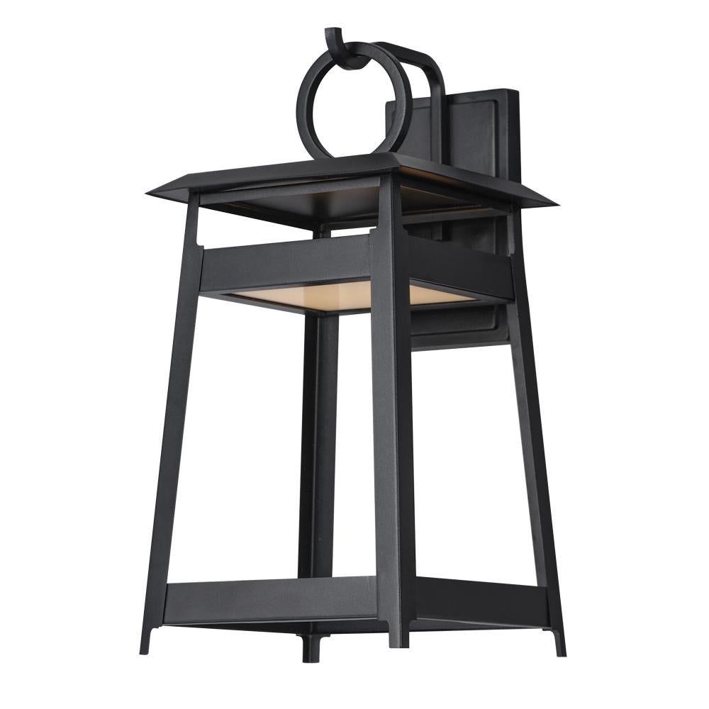 Pagoda 9 Inch Outdoor Wall Lantern – Black