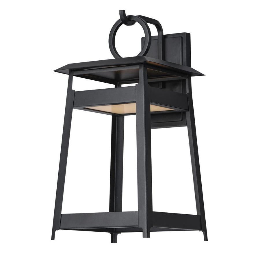 Pagoda 9 Inch Outdoor Wall Lantern – Black
