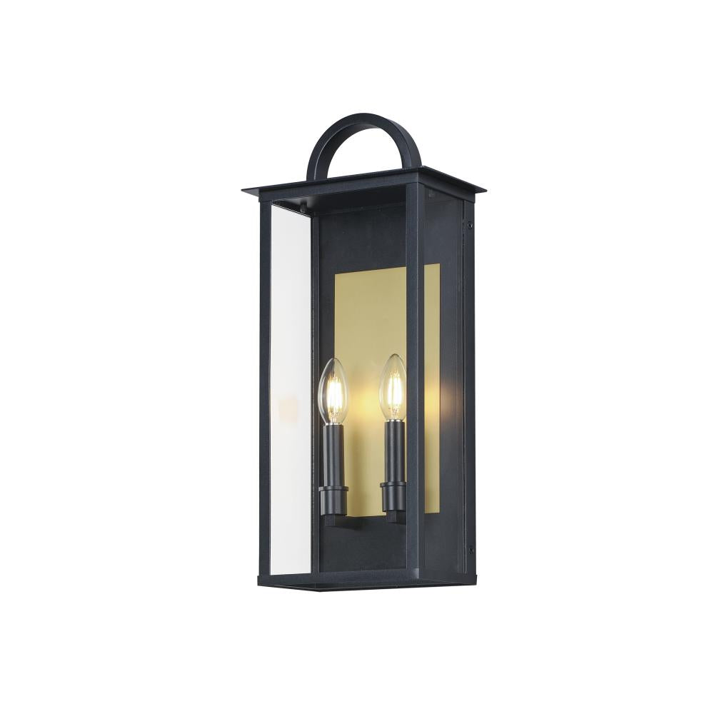 Manchester 9 Inch Outdoor Wall Lantern – Black