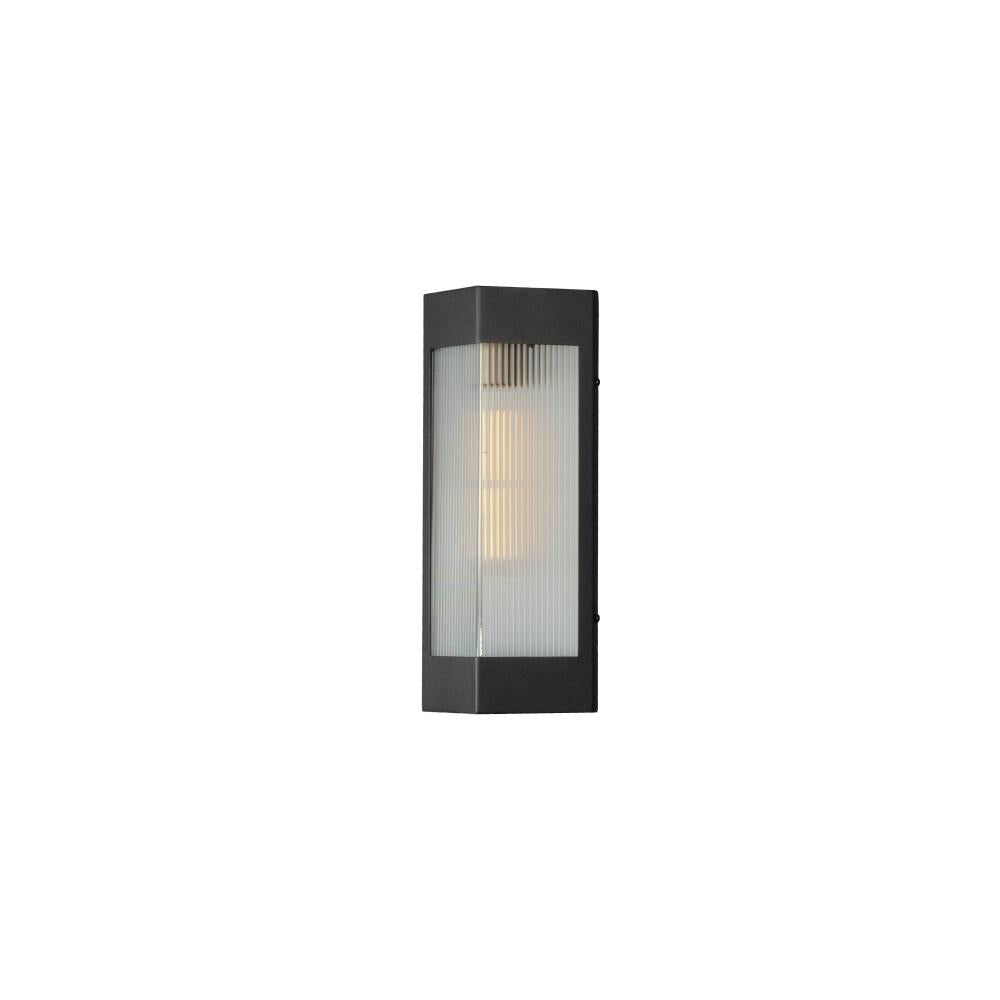 Triform 6 Inch Outdoor Wall Lantern – Black / Antique Brass