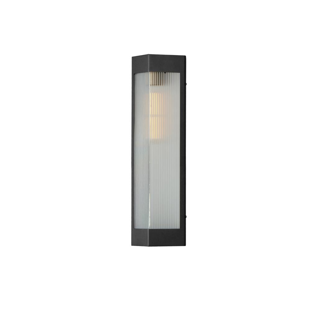 Triform 6 Inch Outdoor Wall Lantern – Black / Antique Brass