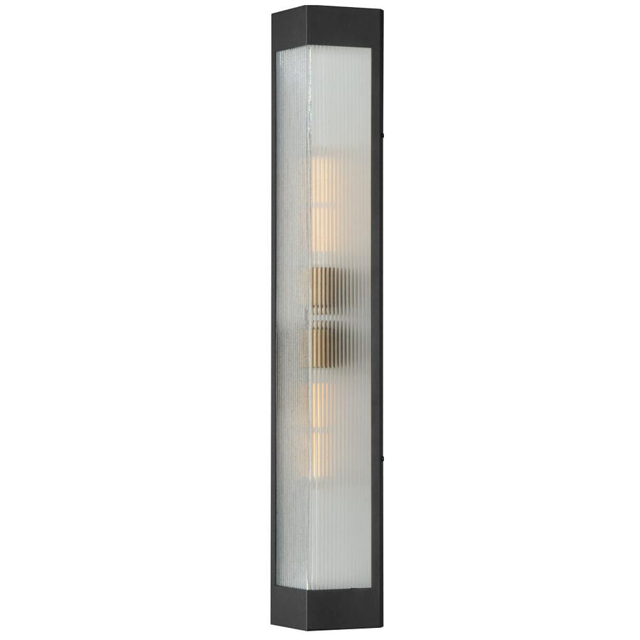 Triform 6 Inch Outdoor Wall Lantern – Black / Antique Brass