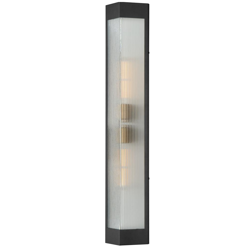 Triform 6 Inch Outdoor Wall Lantern – Black / Antique Brass