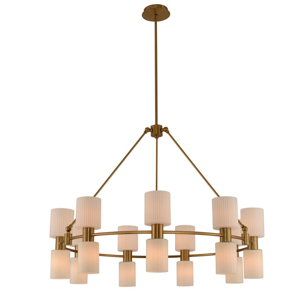 Kalco Lighting HARLOWE 308471WB Chandelier Art Deco - Winter Brass