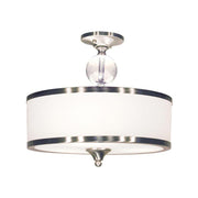 3 Light Semi Flush Mount Light-Matte Opal
