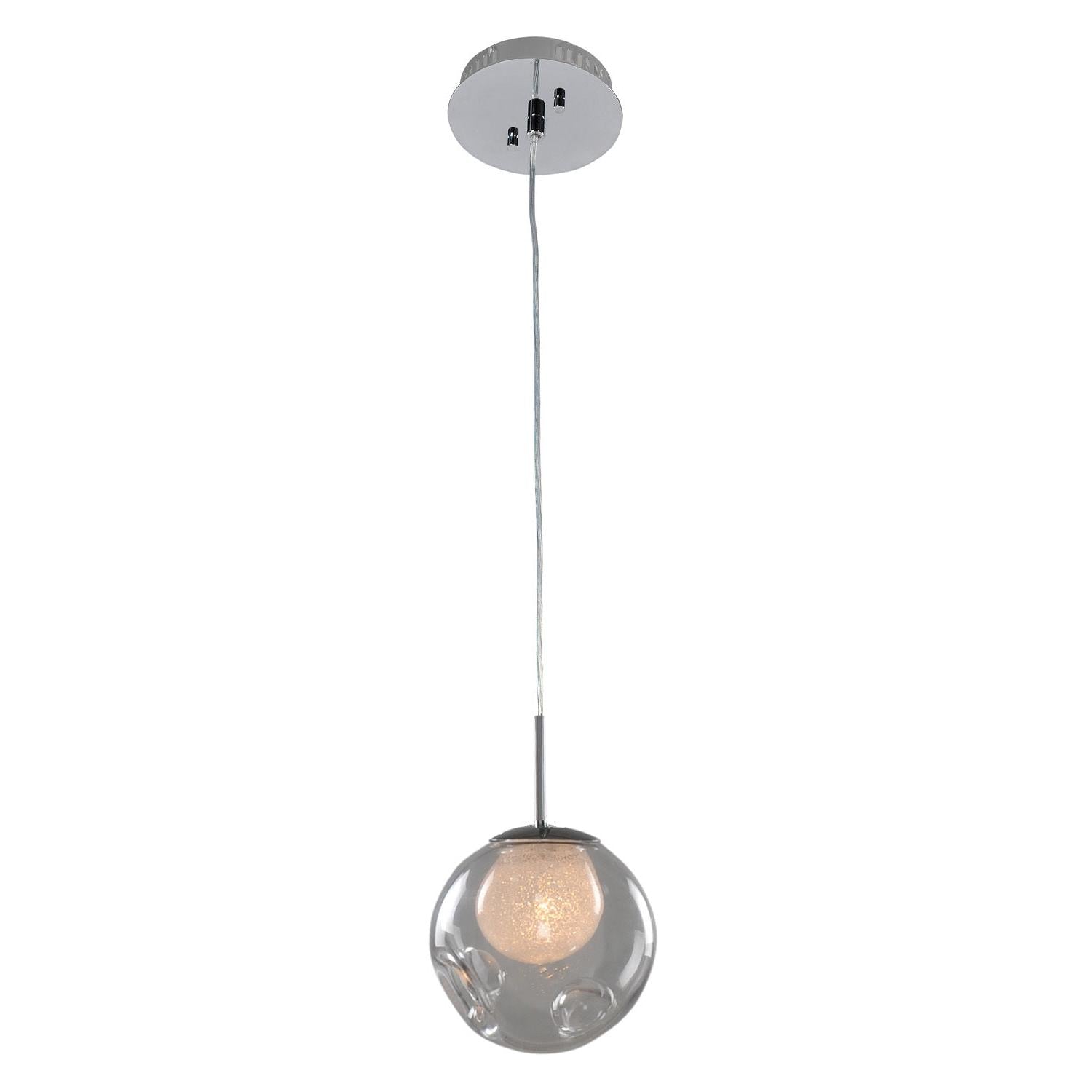 Meteor 6 Inch Pendant – Chrome – 309510CH/CLEAR
