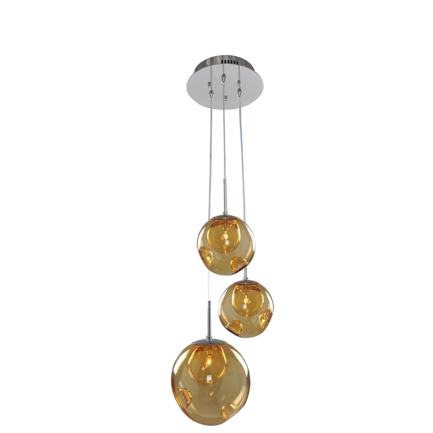 Meteor 10 Inch Pendant – Chrome – 309540CH/AMBER