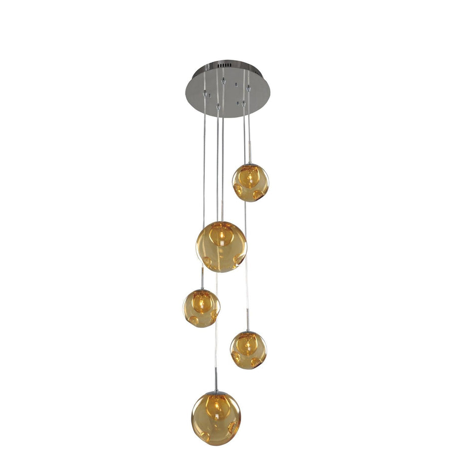 Meteor 15 Inch Pendant – Chrome – 309541CH/AMBER