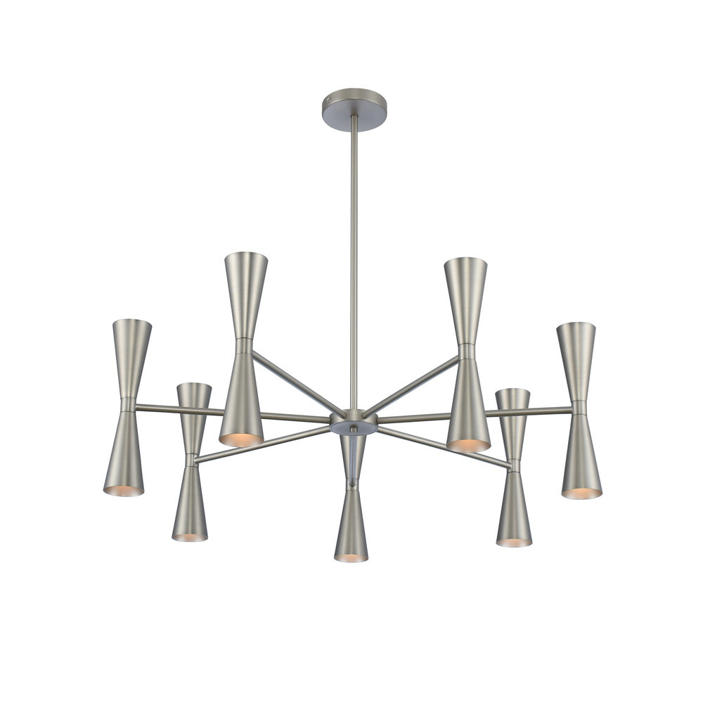 Kalco Lighting MILO 310471SN Chandelier Art Deco - Satin Nickel