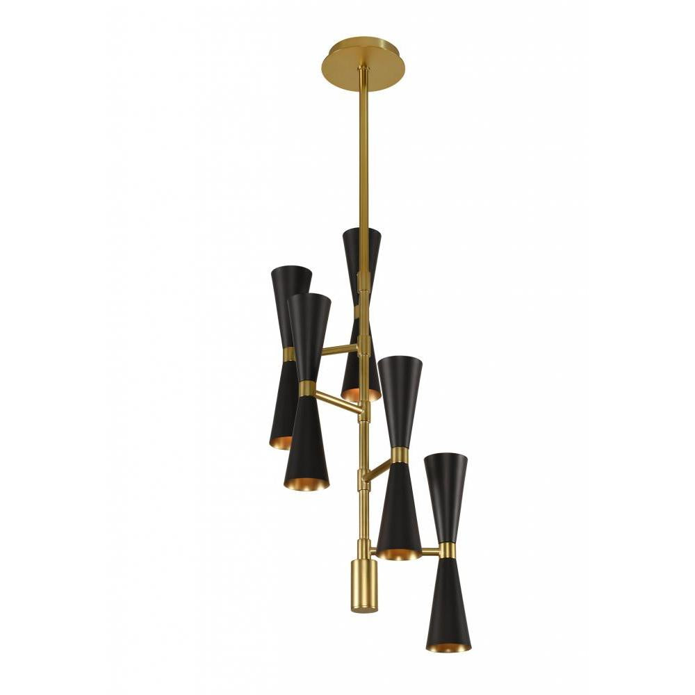 Milo 13 Inch Chandelier – Satin Nickel – 310472BVB