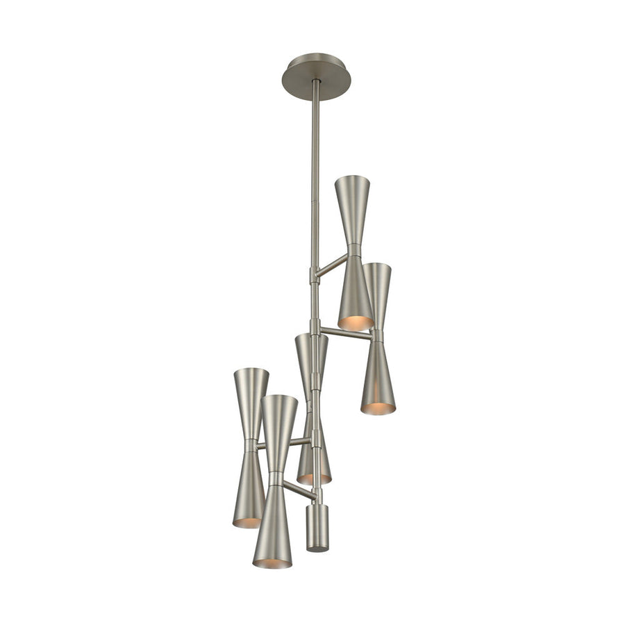 Milo 13 Inch Chandelier – Satin Nickel – 310472SN