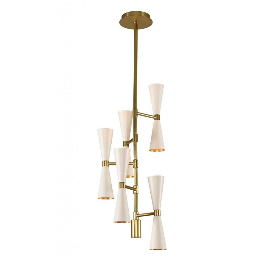 Milo 13 Inch Chandelier – Satin Nickel – 310472WVB