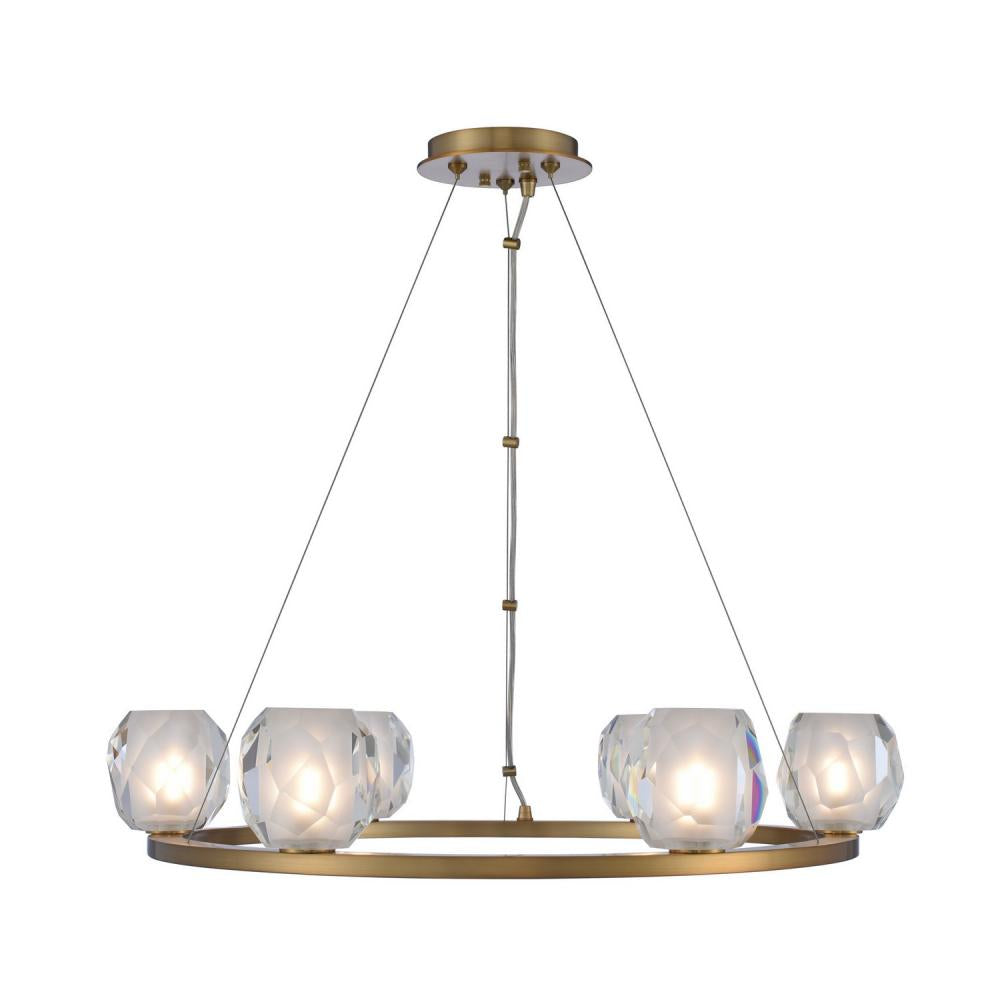 Kalco Lighting STELLA 311750WB Pendant Art Deco - Winter Brass