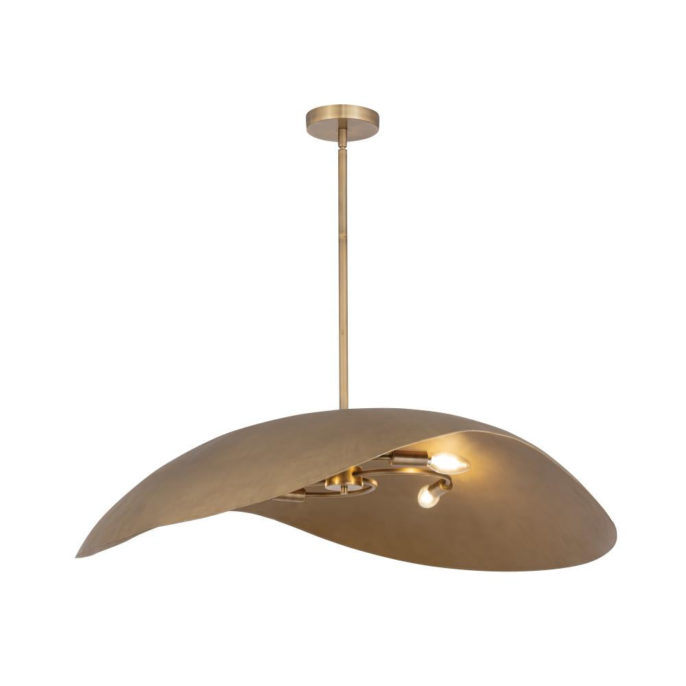 Denarii 37 Inch Semi Flush Mount Light – Natural Gold
