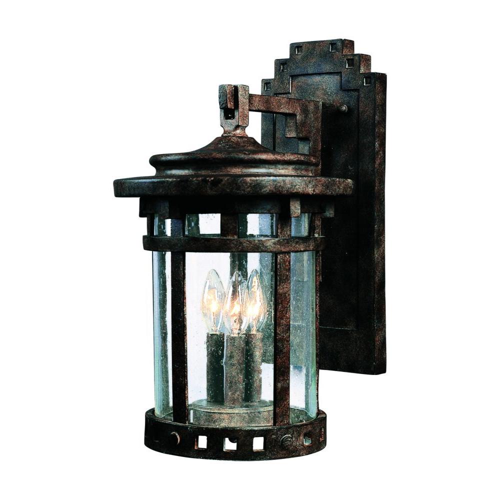 Santa Barbara DC 9 Inch Outdoor Wall Lantern – Sienna