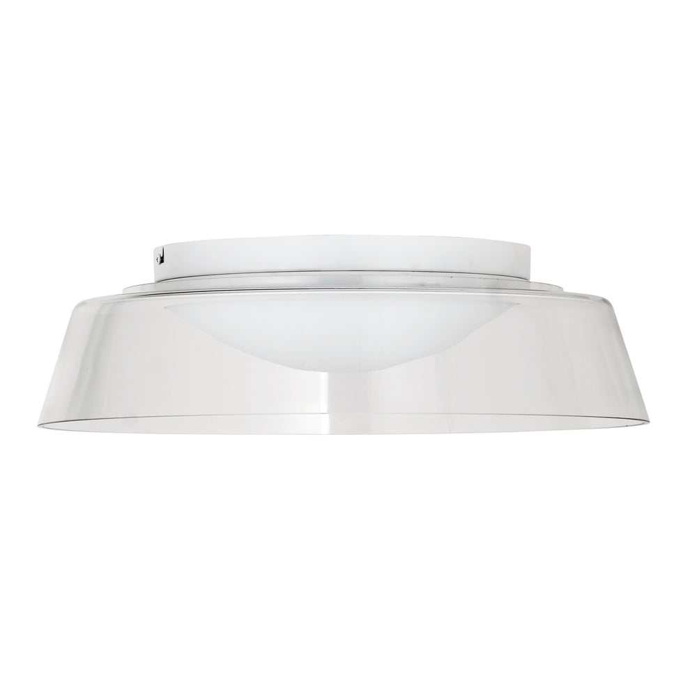 Dainolite CRAWFORD 3145-LEDFH18-CL-MW Flush Mount Contemporary - Matte White