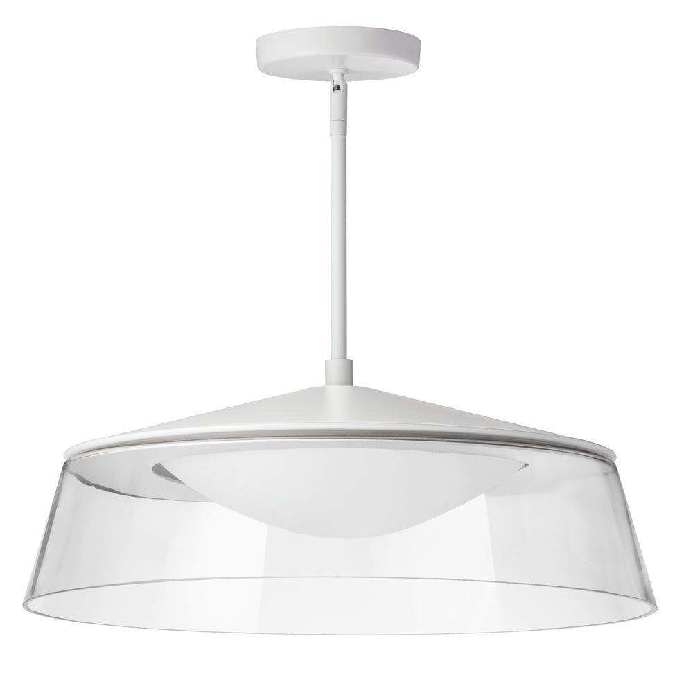 Dainolite CRAWFORD 3145-LEDP18-CL-MW Pendant Contemporary - Matte White