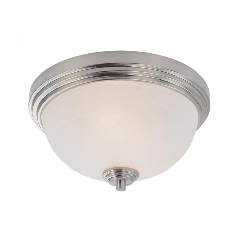 2 Light Flush Mount Light-White Swirl