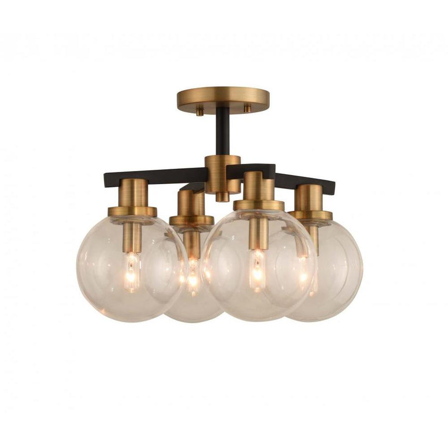 Cameo 16 Inch Wall Sconce – Matte Black Finish with Brushed Pearlized Brass – 315440BBB