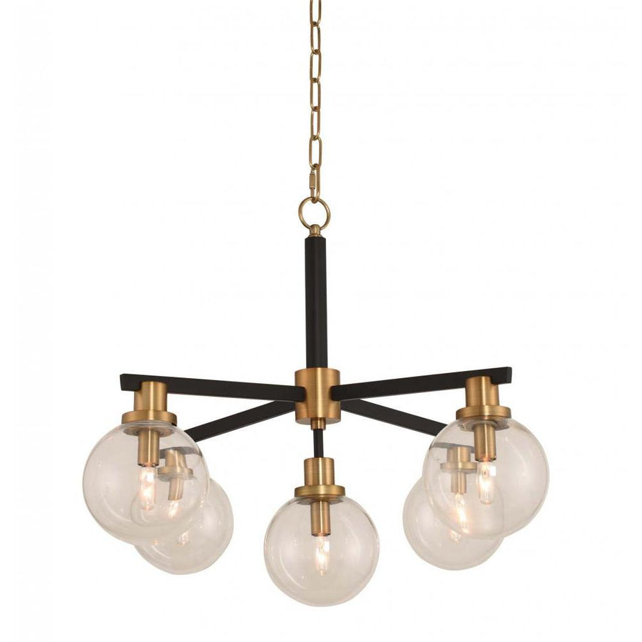 Cameo 28 Inch Wall Sconce – Matte Black Finish with Brushed Pearlized Brass – 315451BBB