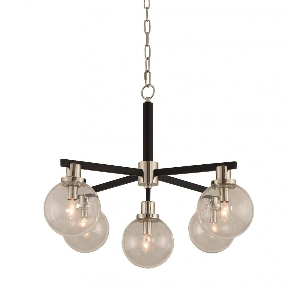 Cameo 28 Inch Pendant – Matte Black Finish With Nickel Accents – 315451BPN