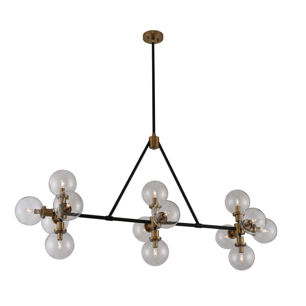 Cameo 19 Inch Wall Sconce – Matte Black Finish With Nickel Accents – 315454BPN
