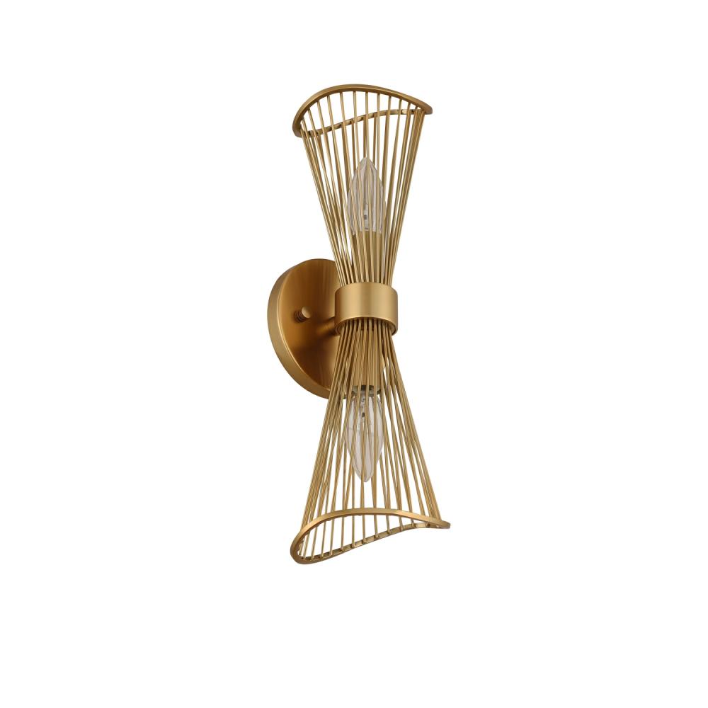 Aurora 6 Inch Wall Sconce – Nordic Brass – 315922NRB