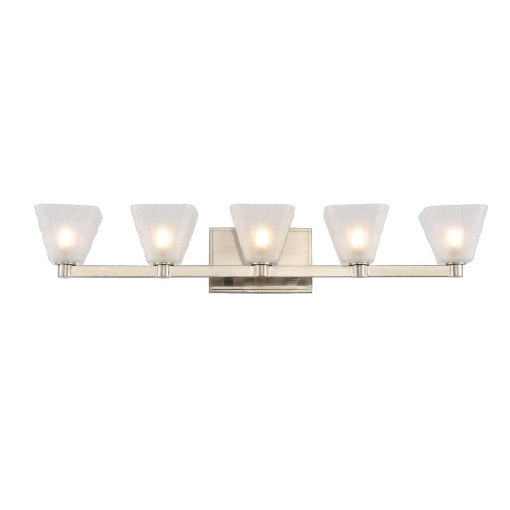 Weston 5 Inch Bath Vanity Light – Glazed Nickel – 316335GN