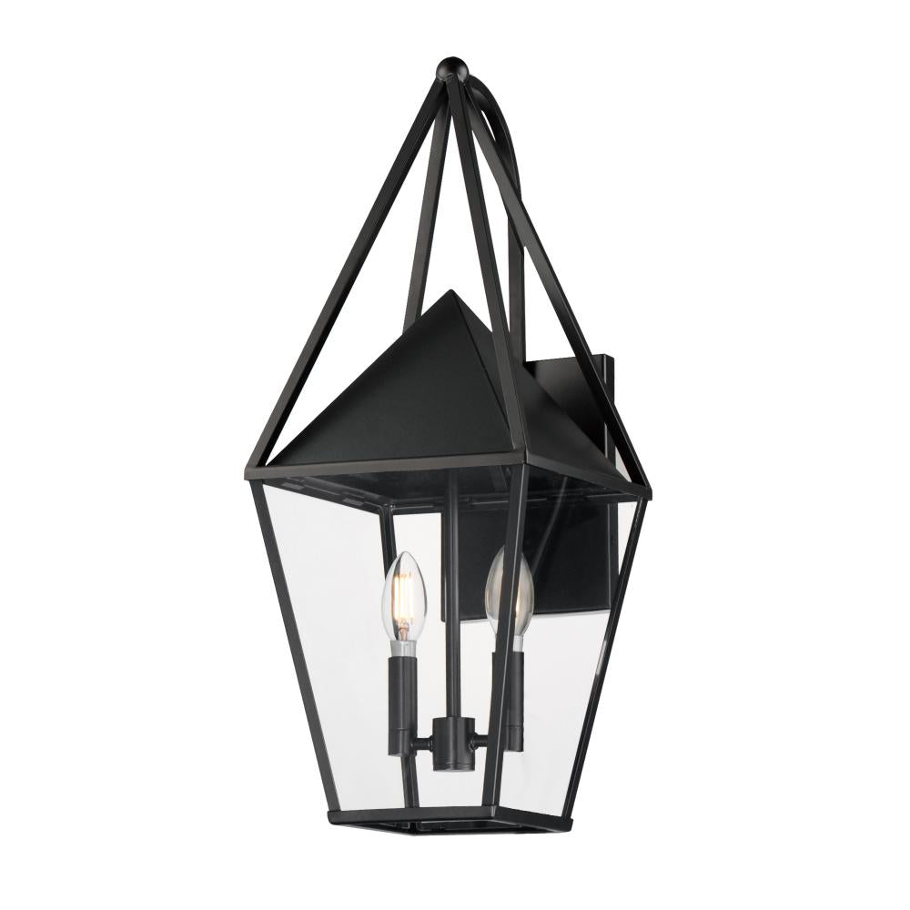 Bavaria 9 Inch Outdoor Wall Lantern – Black