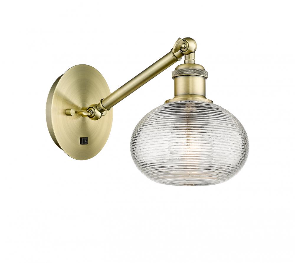 Innovations Lighting 317-1W-AB-G555-6CL Sconce - Antique Brass