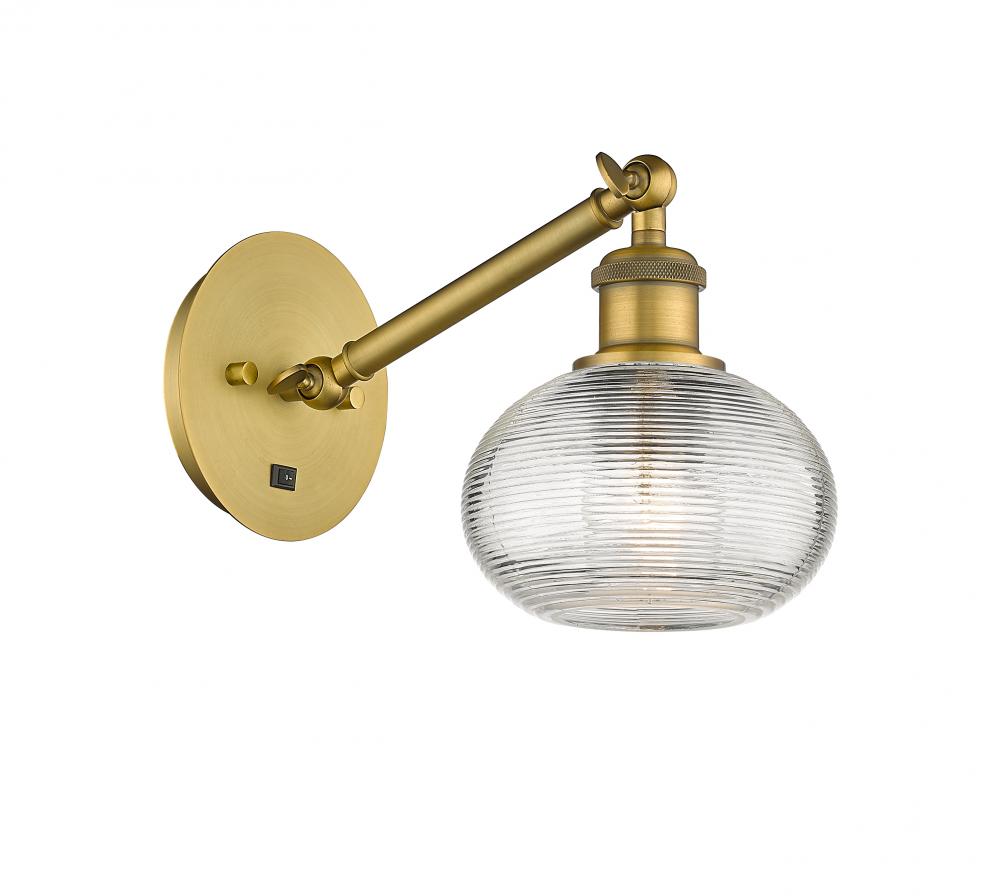 Innovations Lighting 317-1W-BB-G555-6CL Sconce - Brushed Brass